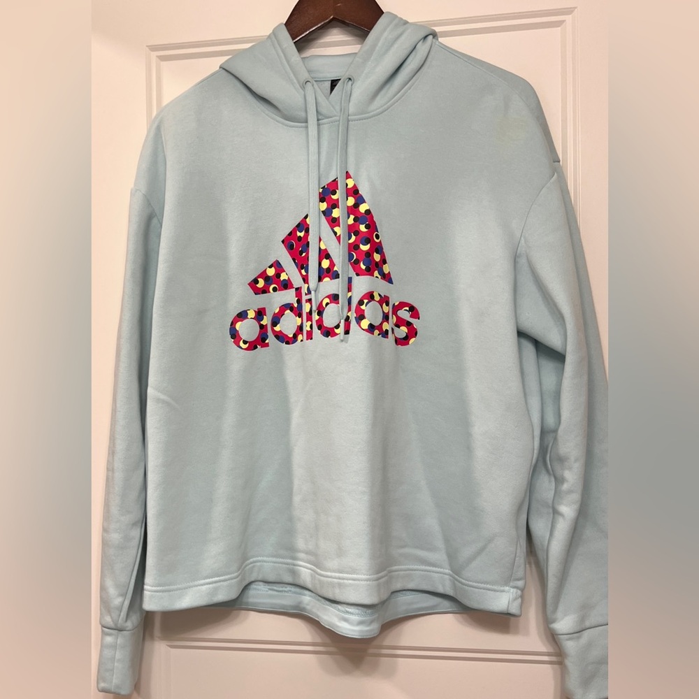 Adidas Light Mint Blue Sweatshirt Hoodie